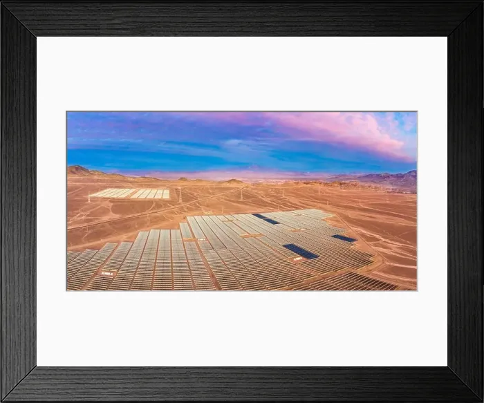 Framed Print : Aerial view of Solar Energy Photovoltaic Power Plant over Atacama desert sands Framed Print : Aerial view of Solar Energy Photovoltaic Power Plant over Atacama desert sands
