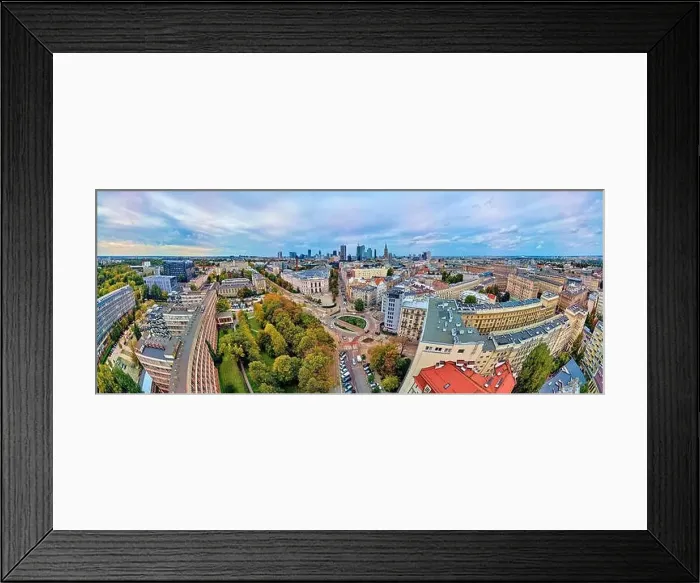 Framed Print : Beautiful panoramic aerial drone view to The Main Building of the Warsaw University of Technology - the historic Framed Print : Beautiful panoramic aerial drone view to The Main Building of the Warsaw University of Technology - the historic
