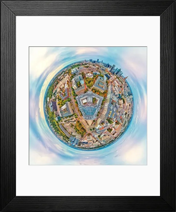 Framed Print : Beautiful panoramic aerial drone view to The Main Building of the Warsaw University of Technology - the historic Framed Print : Beautiful panoramic aerial drone view to The Main Building of the Warsaw University of Technology - the historic