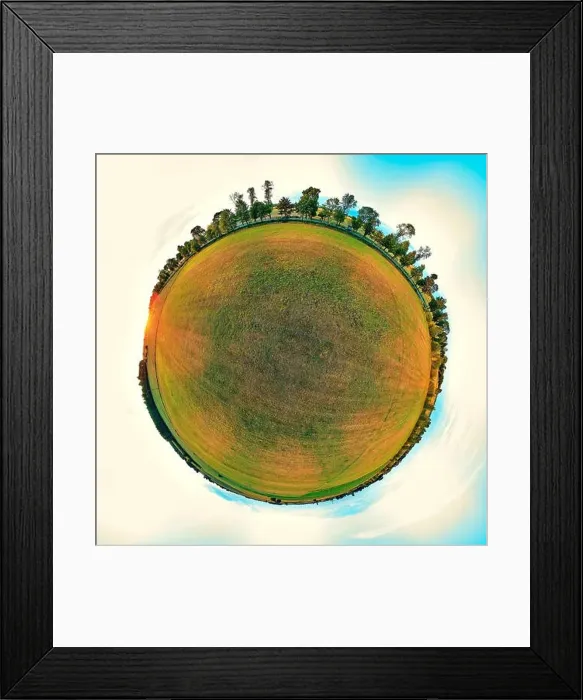 Framed Print : Beautiful 360 panoramic little planet aerial drone view to Bialowieza Forest - one of the last Framed Print : Beautiful 360 panoramic little planet aerial drone view to Bialowieza Forest - one of the last