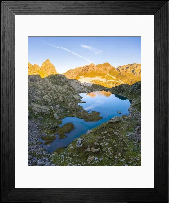 Framed Print : Aerial view of a sunrise at Lago Leit. Rodi, Prato Leventina, Valle Leventina, Canton Ticino, Switzerland Framed Print : Aerial view of a sunrise at Lago Leit. Rodi, Prato Leventina, Valle Leventina, Canton Ticino, Switzerland