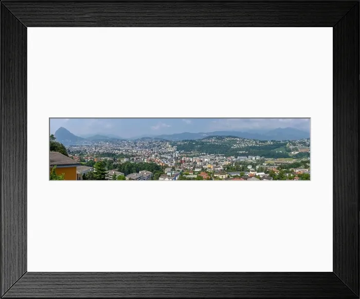 Framed Print : View at the bay of Lugano on the italian part of Switzerland Framed Print : View at the bay of Lugano on the italian part of Switzerland