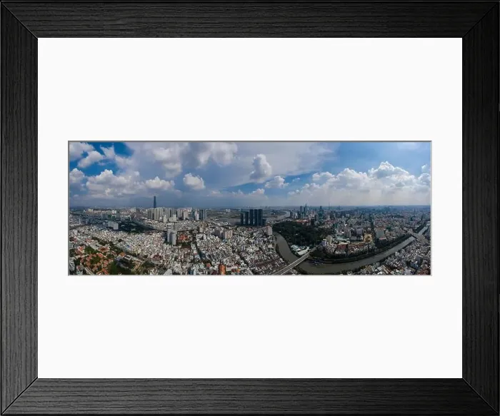 Framed Print : Ultra high quality aerial panorama of Ho Chi Minh City (Saigon) Framed Print : Ultra high quality aerial panorama of Ho Chi Minh City (Saigon)