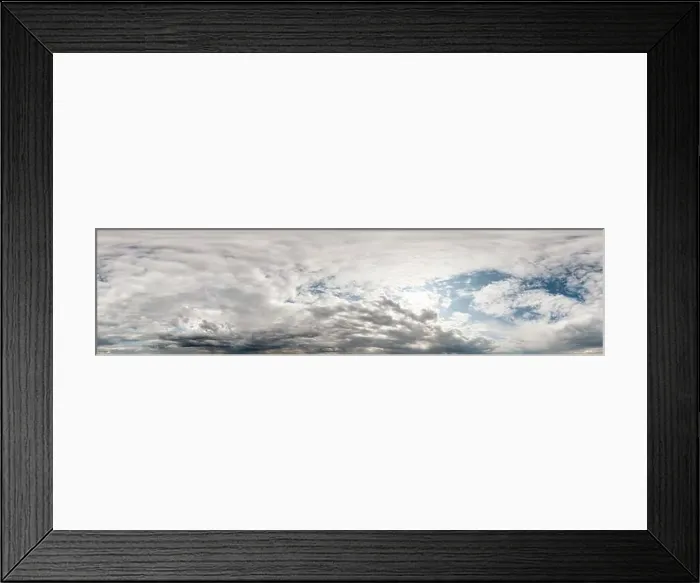 Framed Print : Seamless cloudy blue sky hdri panorama 360 degrees angle view with zenith Framed Print : Seamless cloudy blue sky hdri panorama 360 degrees angle view with zenith