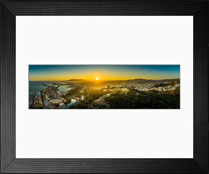 Framed Print : Aerial view of the Alcazaba in Malaga and the Castillo de Gibralfaro from the Moorish Arab times in Southern Spain Framed Print : Aerial view of the Alcazaba in Malaga and the Castillo de Gibralfaro from the Moorish Arab times in Southern Spain