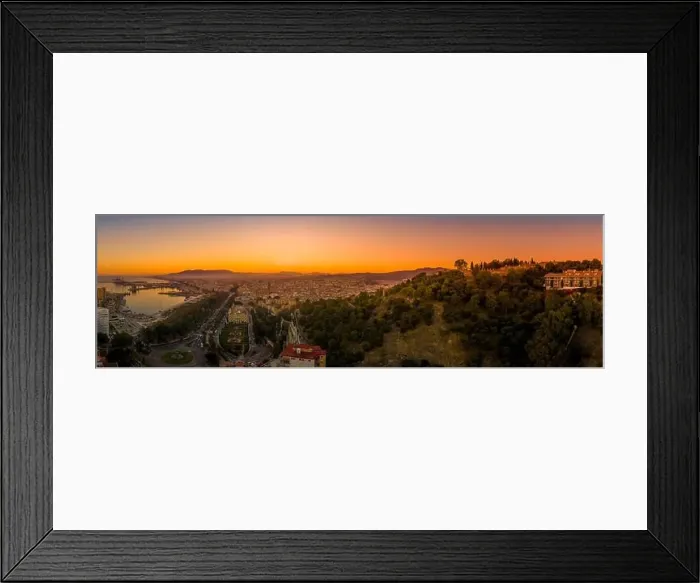 Framed Print : Aerial view of the Alcazaba in Malaga and the Castillo de Gibralfaro from the Moorish Arab times in Southern Spain Framed Print : Aerial view of the Alcazaba in Malaga and the Castillo de Gibralfaro from the Moorish Arab times in Southern Spain