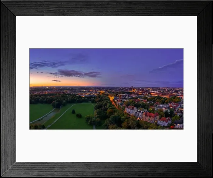 Framed Print : A wonderful early morning in Bavaria, Munich with a flight in the Englischer Garten Framed Print : A wonderful early morning in Bavaria, Munich with a flight in the Englischer Garten