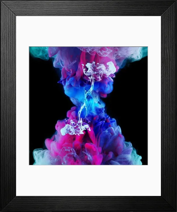 Framed Print : Explosion of color, concept. Splashes of colored ink in water Framed Print : Explosion of color, concept. Splashes of colored ink in water