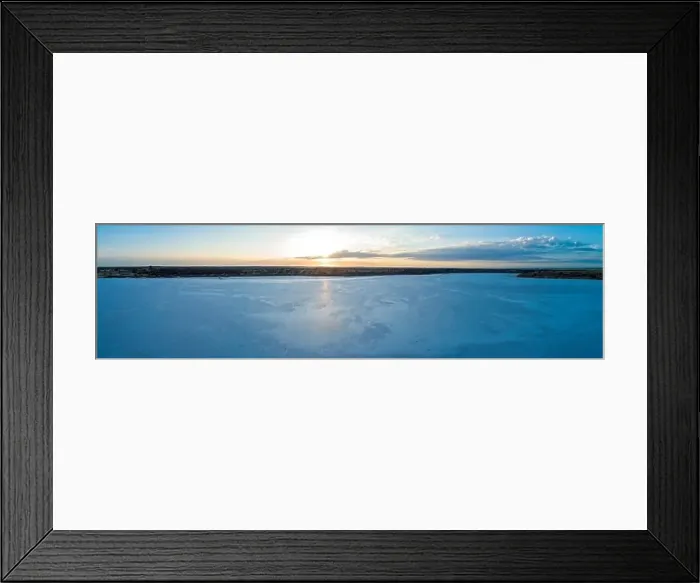 Framed Print : Wide aerial panorama of salt Lake Crosbie at sunrise. Murray-Sunset National Park, Australia Framed Print : Wide aerial panorama of salt Lake Crosbie at sunrise. Murray-Sunset National Park, Australia