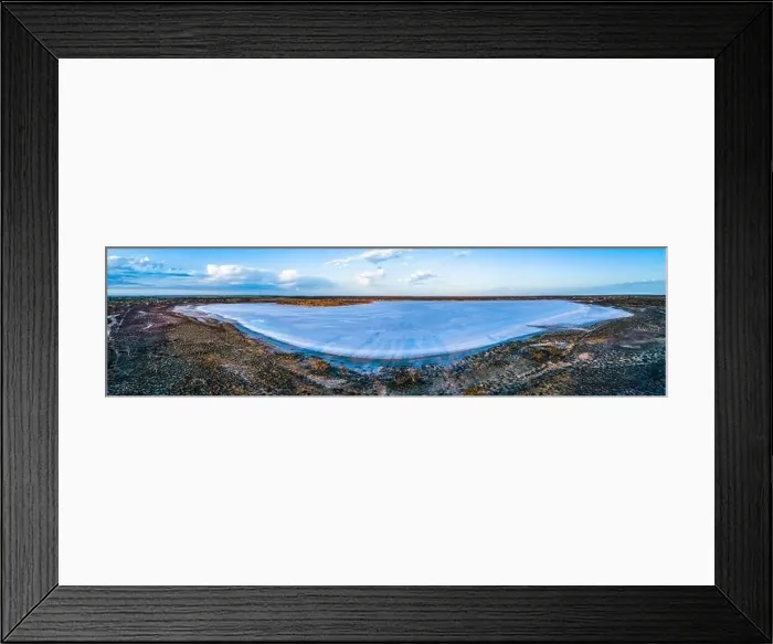 Framed Print : Scenic aerial panorama of salt lake in Australian outback Framed Print : Scenic aerial panorama of salt lake in Australian outback