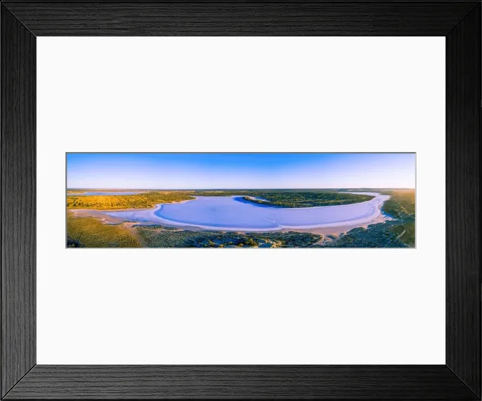 Framed Print : Scenic aerial panorama of salt lake Kenyon in Murray-Sunset National Park, Australia Framed Print : Scenic aerial panorama of salt lake Kenyon in Murray-Sunset National Park, Australia