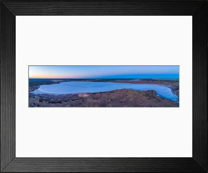 Framed Print : Salt Lake Crosbie - aerial panorama at dawn Framed Print : Salt Lake Crosbie - aerial panorama at dawn