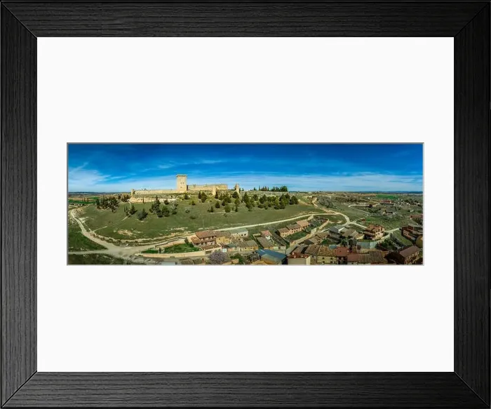Framed Print : Penaranda de Duero aerial view of medieval castle Framed Print : Penaranda de Duero aerial view of medieval castle