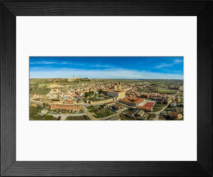 Framed Print : Penaranda de Duero aerial view of medieval castle Framed Print : Penaranda de Duero aerial view of medieval castle