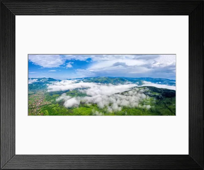 Framed Print : Low cloud landscape in central Romania, taken in May 2019 Framed Print : Low cloud landscape in central Romania, taken in May 2019