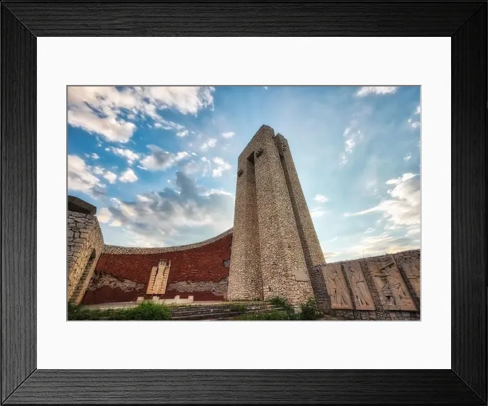 Framed Print : Three Generations Monument in central Bulgaria, taken in May 2