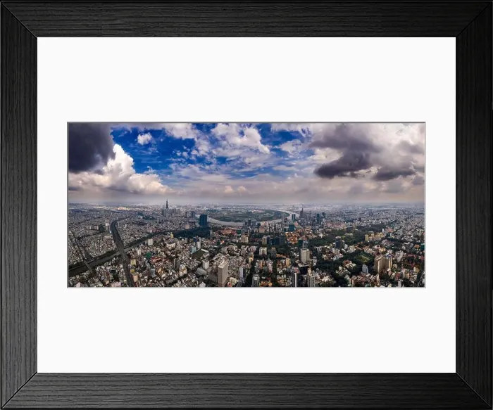 Framed Print : Panoramic aerial view of Ho Chi Minh City Framed Print : Panoramic aerial view of Ho Chi Minh City