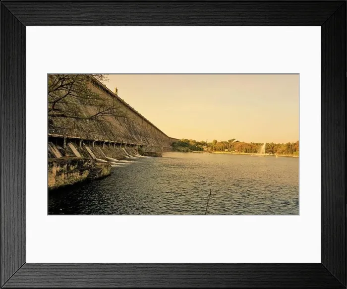Framed Print : Beautiful landscape view of KRS Dam view from Brindavan Gardens Framed Print : Beautiful landscape view of KRS Dam view from Brindavan Gardens