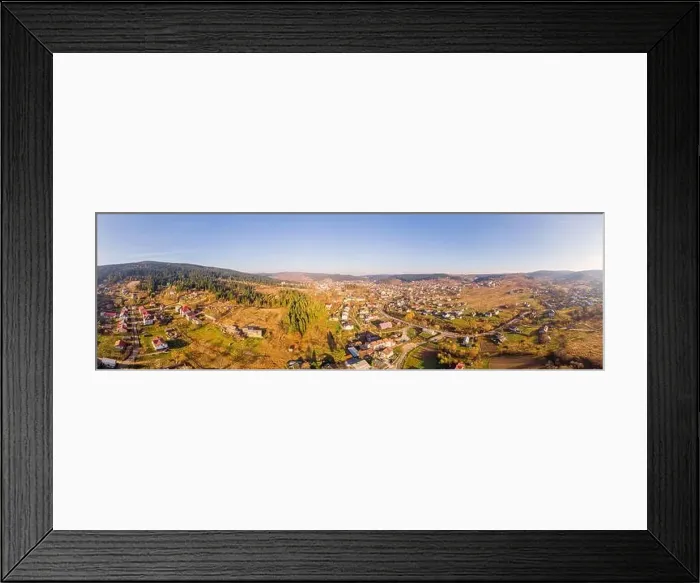 Framed Print : Beautiful 180 degrees scenic landscape of popular healing spa resort in Carpathians Framed Print : Beautiful 180 degrees scenic landscape of popular healing spa resort in Carpathians