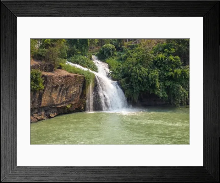 Framed Print : waterfall at the Vietnamese lake Framed Print : waterfall at the Vietnamese lake