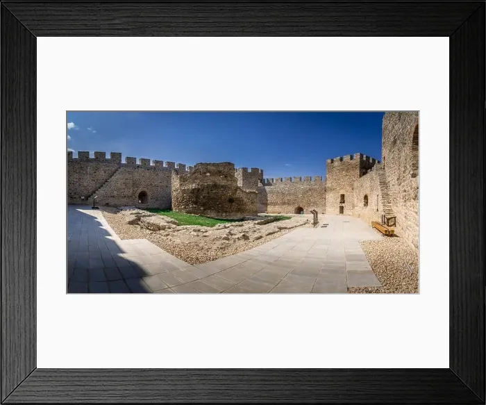 Framed Print : Aerial panorama view of newly restored Ram castle former Turkish stronghold on the bank of the river Danube in Serbia Framed Print : Aerial panorama view of newly restored Ram castle former Turkish stronghold on the bank of the river Danube in Serbia
