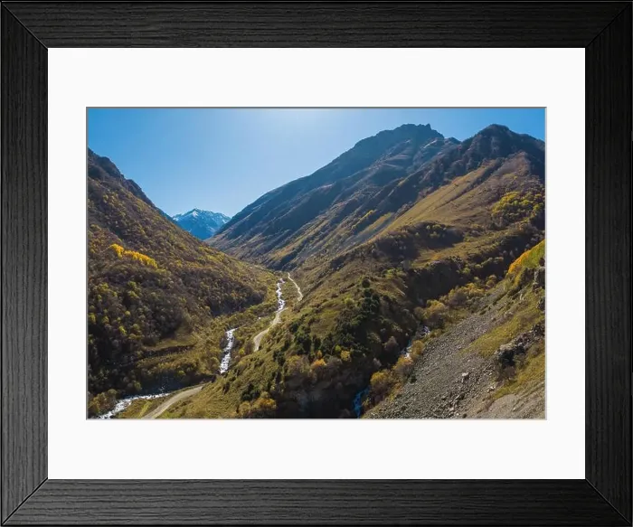 Framed Print : mountains of the Caucasus. shot on a drone Framed Print : mountains of the Caucasus. shot on a drone