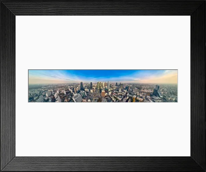 Framed Print : WARSAW, POLAND - OCTOBER 19, 2019: Beautiful panoramic aerial drone view to panorama cityscape of Warsaw modern City Framed Print : WARSAW, POLAND - OCTOBER 19, 2019: Beautiful panoramic aerial drone view to panorama cityscape of Warsaw modern City