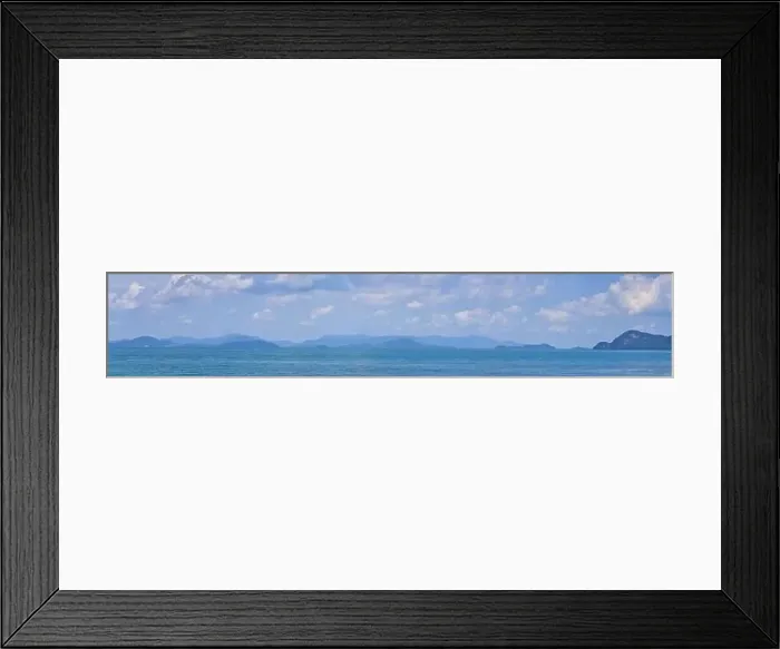 Framed Print : Island, Ocean views near Phuket Thailand with Blues Framed Print : Island, Ocean views near Phuket Thailand with Blues
