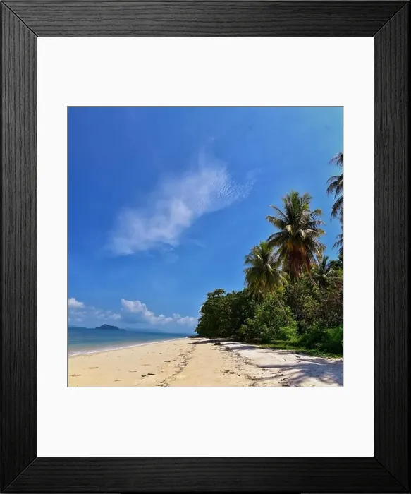 Framed Print : Island, Ocean views near Phuket Thailand with Blues Framed Print : Island, Ocean views near Phuket Thailand with Blues