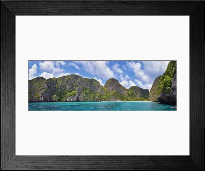 Framed Print : Island, Ocean views near Phuket Thailand with Blues Framed Print : Island, Ocean views near Phuket Thailand with Blues