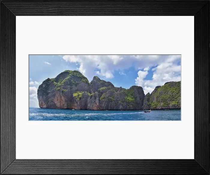 Framed Print : Island, Ocean views near Phuket Thailand with Blues Framed Print : Island, Ocean views near Phuket Thailand with Blues