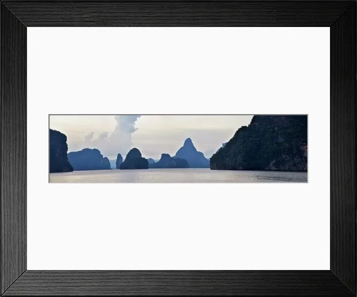 Framed Print : Island, Ocean views near Phuket Thailand with Blues Framed Print : Island, Ocean views near Phuket Thailand with Blues