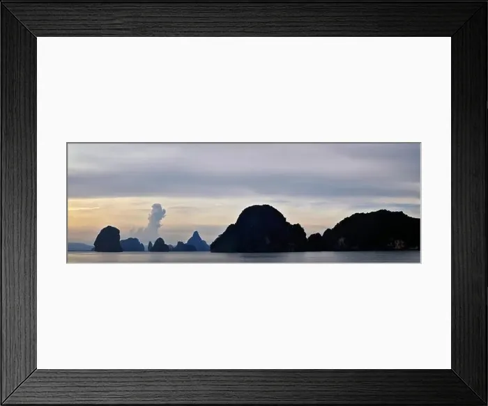 Framed Print : Island, Ocean views near Phuket Thailand with Blues Framed Print : Island, Ocean views near Phuket Thailand with Blues