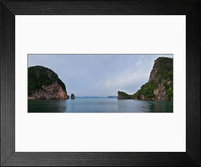 Framed Print : Island, Ocean views near Phuket Thailand with Blues Framed Print : Island, Ocean views near Phuket Thailand with Blues
