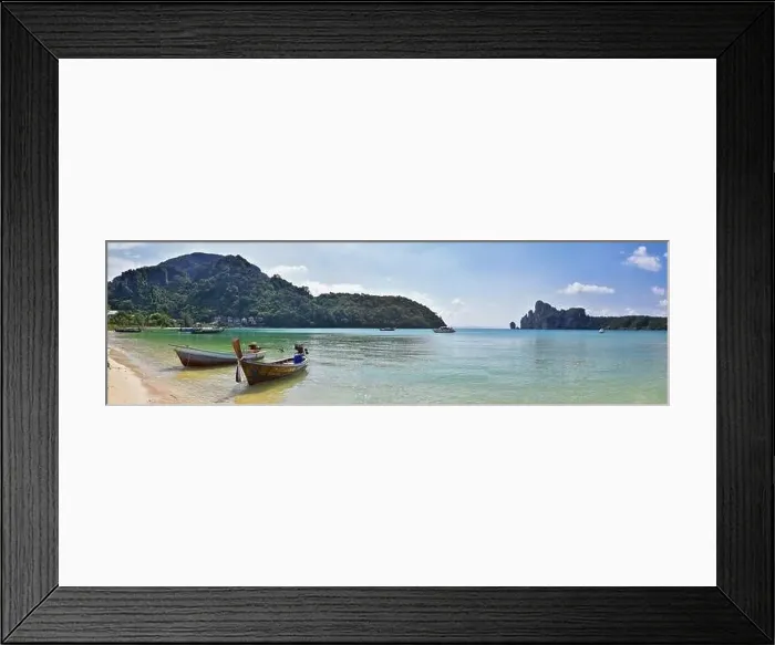 Framed Print : Island, Ocean views near Phuket Thailand with Blues Framed Print : Island, Ocean views near Phuket Thailand with Blues
