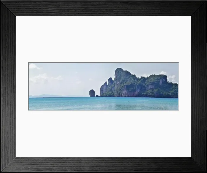 Framed Print : Island, Ocean views near Phuket Thailand with Blues
