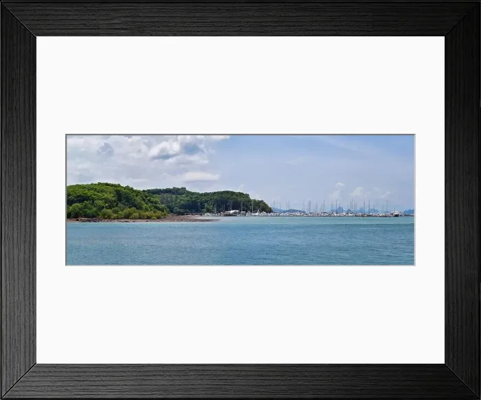 Framed Print : Island, Ocean views near Phuket Thailand with Blues Framed Print : Island, Ocean views near Phuket Thailand with Blues
