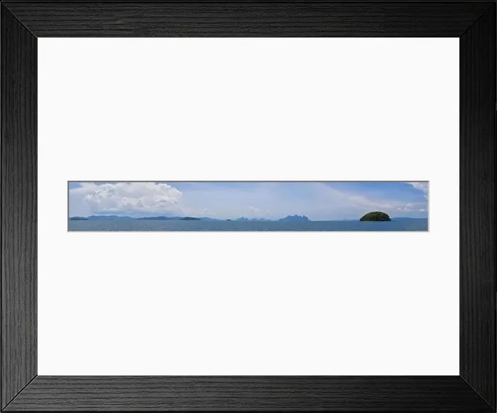 Framed Print : Island, Ocean views near Phuket Thailand with Blues Framed Print : Island, Ocean views near Phuket Thailand with Blues