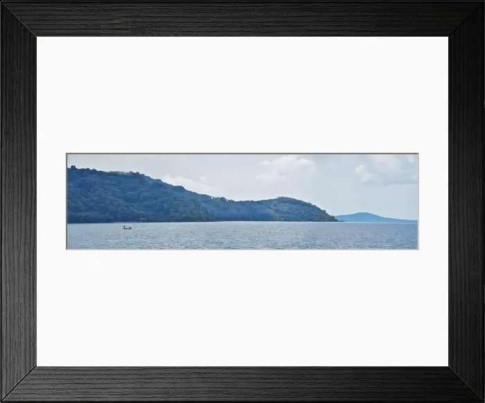 Framed Print : Island, Ocean views near Phuket Thailand with Blues