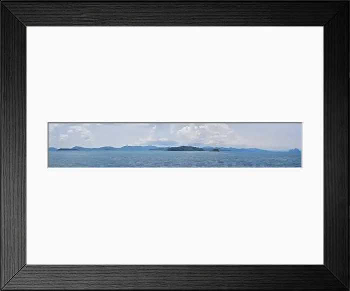 Framed Print : Island, Ocean views near Phuket Thailand with Blues Framed Print : Island, Ocean views near Phuket Thailand with Blues