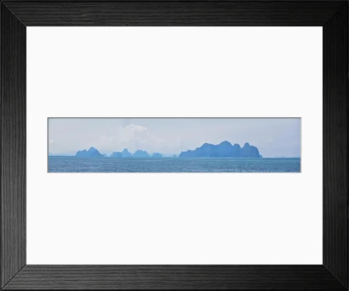 Framed Print : Island, Ocean views near Phuket Thailand with Blues Framed Print : Island, Ocean views near Phuket Thailand with Blues