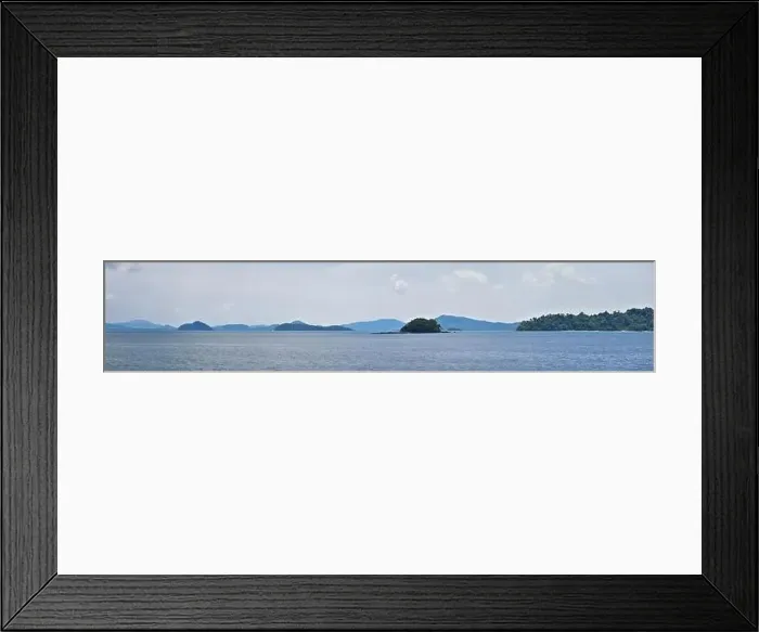 Framed Print : Island, Ocean views near Phuket Thailand with Blues