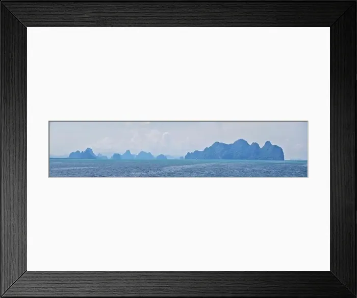 Framed Print : Island, Ocean views near Phuket Thailand with Blues
