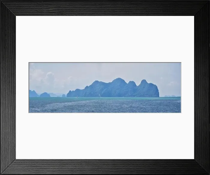 Framed Print : Island, Ocean views near Phuket Thailand with Blues Framed Print : Island, Ocean views near Phuket Thailand with Blues