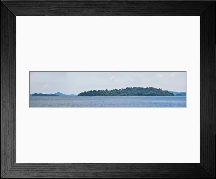 Framed Print : Island, Ocean views near Phuket Thailand with Blues