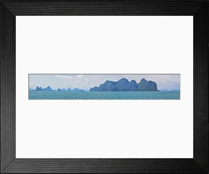 Framed Print : Island, Ocean views near Phuket Thailand with Blues Framed Print : Island, Ocean views near Phuket Thailand with Blues