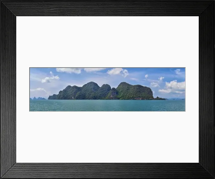 Framed Print : Island, Ocean views near Phuket Thailand with Blues Framed Print : Island, Ocean views near Phuket Thailand with Blues