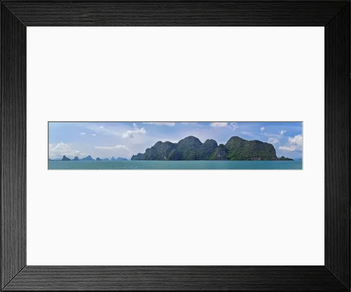 Framed Print : Island, Ocean views near Phuket Thailand with Blues Framed Print : Island, Ocean views near Phuket Thailand with Blues