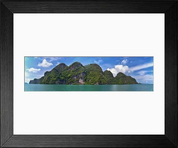 Framed Print : Island, Ocean views near Phuket Thailand with Blues Framed Print : Island, Ocean views near Phuket Thailand with Blues