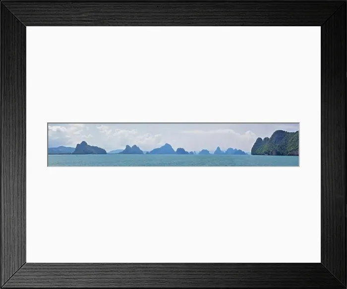 Framed Print : Island, Ocean views near Phuket Thailand with Blues Framed Print : Island, Ocean views near Phuket Thailand with Blues